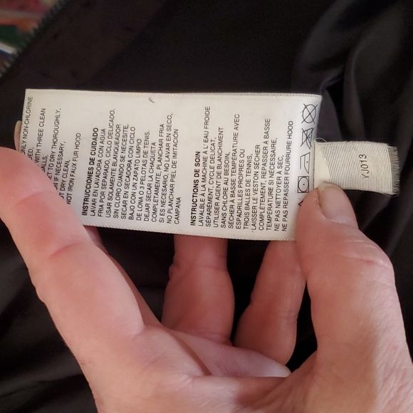 Betsey Johnson Black Faux Fur Trim Hood Lace Up Puffer Coat Jacket. - Picture 8 of 16